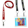 3/4" Recycled Econo Dual Attachment Lanyard (3-4 Week Service)